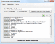 Ressource-Datenbank-Editor screenshot